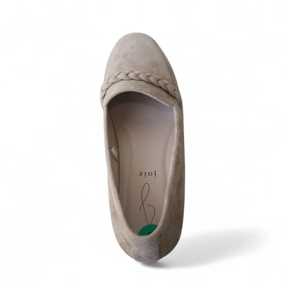 Joie Braided Suede Slip-on Loafers Beige‎ Women's 8M